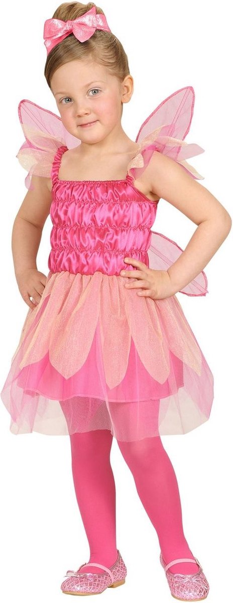 Elfen Feeen & Fantasy Kostuum | Roze Pixie Huiself Rosie | Meisje | Maat 104 | Carnaval kostuum | Verkleedkleding